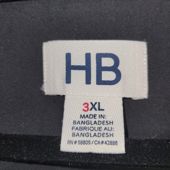 Harbor Bay HB Long Sleeve Button Down Shirt- Big & Tall Size 3XL Black - Picture 3 of 4